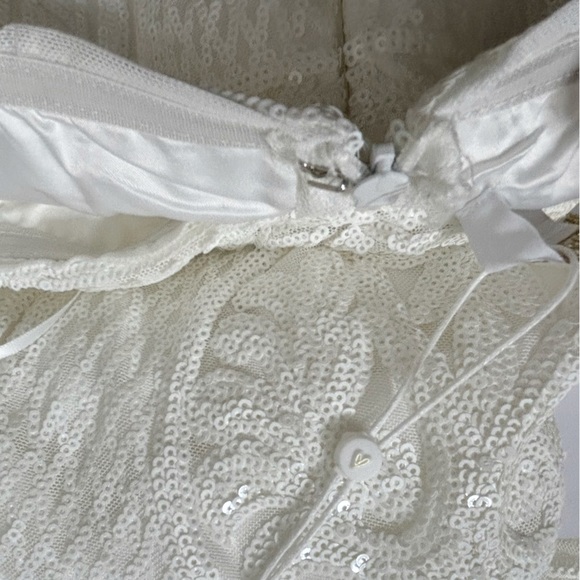 Lulu’s Magnificent Love White Sequin Strapless Maxi Dress (Size XS) - Picture 10 of 11